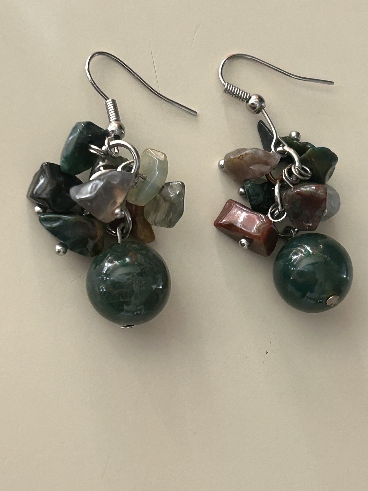 NaturalRound Multiple Gemstone Cluster Grape Dang… - image 1