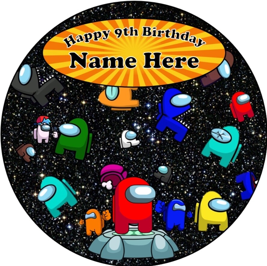 Among Us Petsonalised 7.5inch edible cake topper | eBay