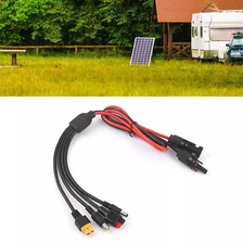Solar Panel Extension Cable 4 In 1 DC5521 7909 XT60 Female Connector PV Wire 30A
