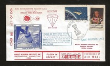 1968 US rocket mail cover RRI, Apollo, Pyramid Lake - 112C1