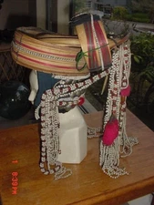 VINTAGE ULO AKHA TRIBAL HEADRESS FROM THAILAND AMAZING FOLK ART
