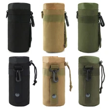 Tactical Sports Water Bottle Bag Holder Military Molle Pouch Travel Kettle Bag