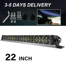7 14 20 25 32 42" Slim LED Light Bar Spot Flood Combo Driving Truck SUV Offroad