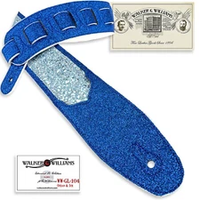 Walker And Williams GL-104 Blue Ocean And Ice Glitter Bomb Padded Guitar Strap