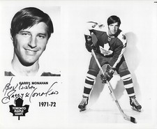 Garry Monahan Autographed Signed 8x10 RARE Maple Leafs Press Photo NHL  w/COA