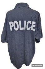 POLICE Black Polo XL Law Enforcement 2 Sides LEO