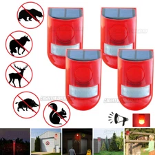 1/2/4PC Solar LED Alarm Light Solar Strobe Light Wireless Motion Sensor Detector