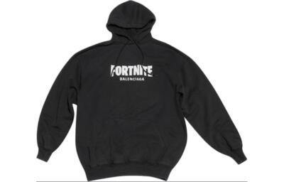 Balenciaga x FORTNITE©2021 Medium Fit (W) Hoodie Black | eBay