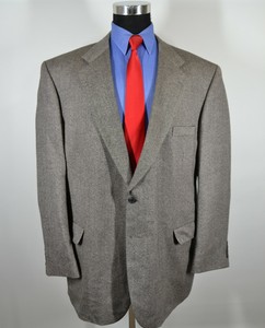 Statements-50L-Sport-Coat-Blazer-Suit-Jacket-Gray-Black-Wool