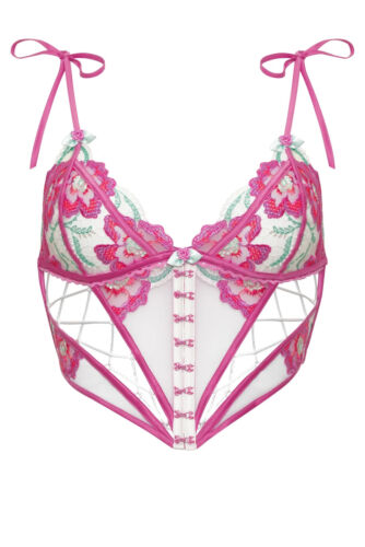 Victoria's Secret For Love and Lemons Festival Floral Bustier Large Pink Weiß - Bild 3 von 5