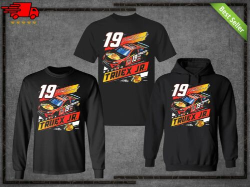 Men's Martin Truex Jr #19 Racing Team Collection Black T-shirt For Fan S-4XL - Afbeelding 1 van 2