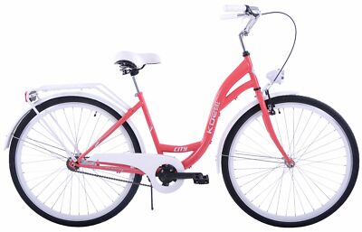 Umit-Bike 28 Zoll Damen Citybike  Shimano 21-Gang, Korb, Licht,  Schwarz-braun, Neu Fahrradgabel 28 Zoll Starr