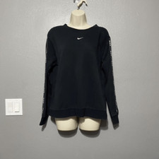 Nike Black Sweatshirt Logo Tape on Long Sleeves Size S