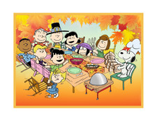 Thanksgiving Gang Flat Flexible Refrigerator Magnet