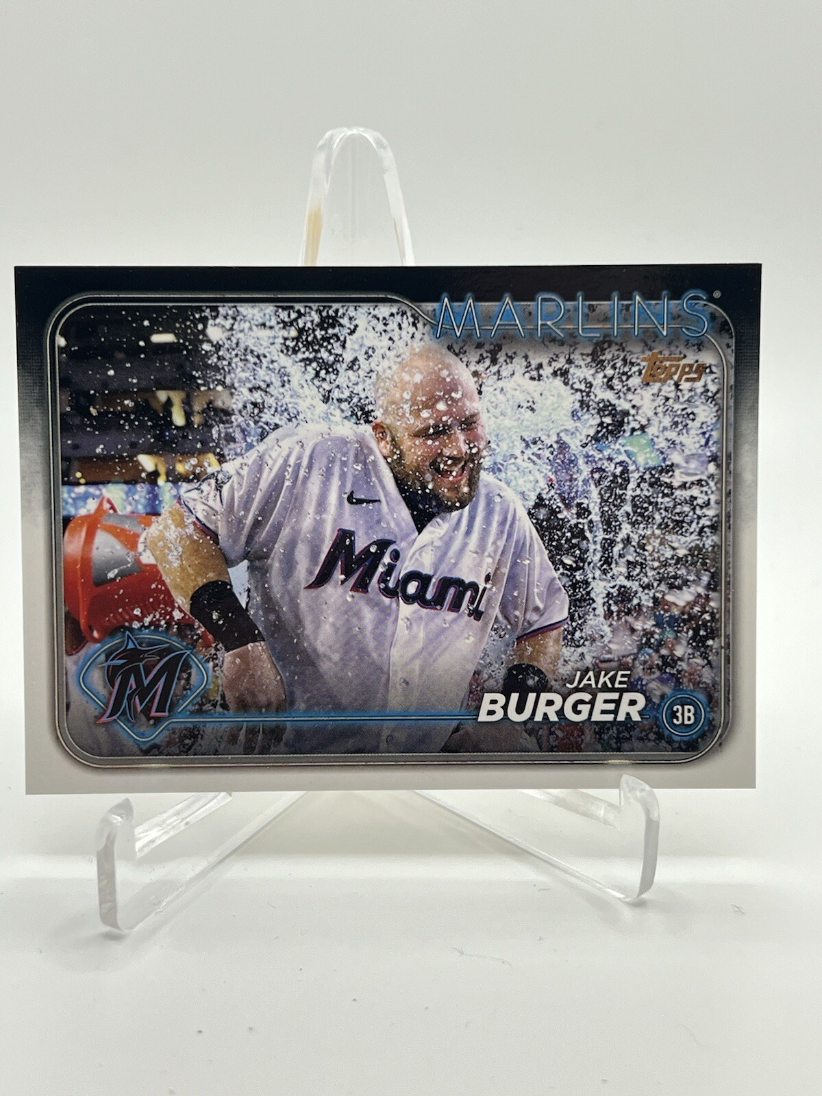 2024 Topps Series 1 GOLDEN MIRROR VARIATION SSP - Jake Burger #125 Miami Marlins