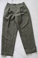 Vintage Briggs New York Dress Pants Womens 14 Green Pleated Made In USA