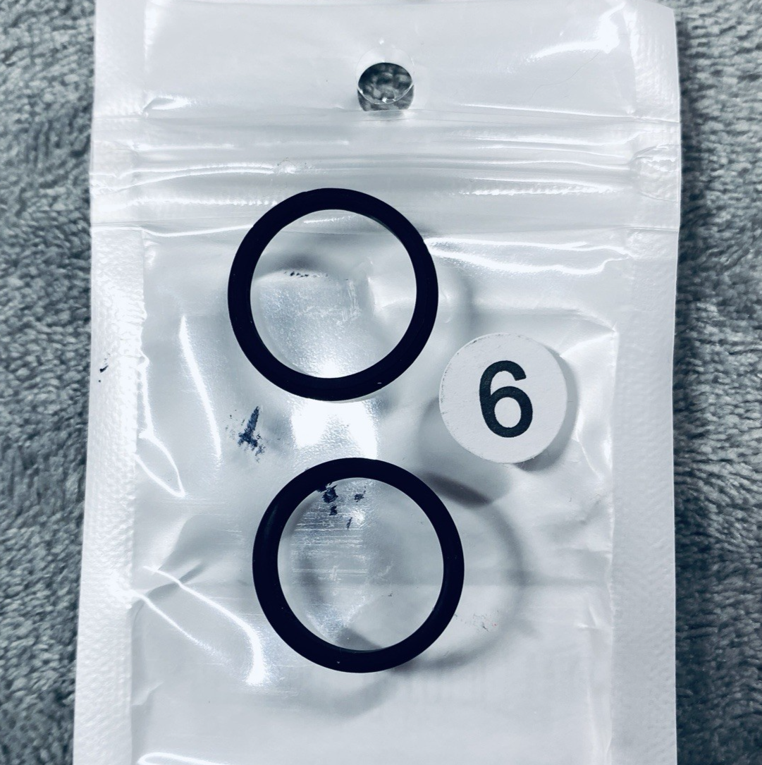 ROQ Womens Black Silicone Wedding Bands Size 6 Thin Stackable Rings 2 Pack