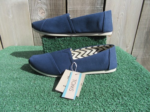Brand New Toms Alpargata Earthwise Navy Blue Slip On Shoes Women's Size 11 - Picture 2 of 9