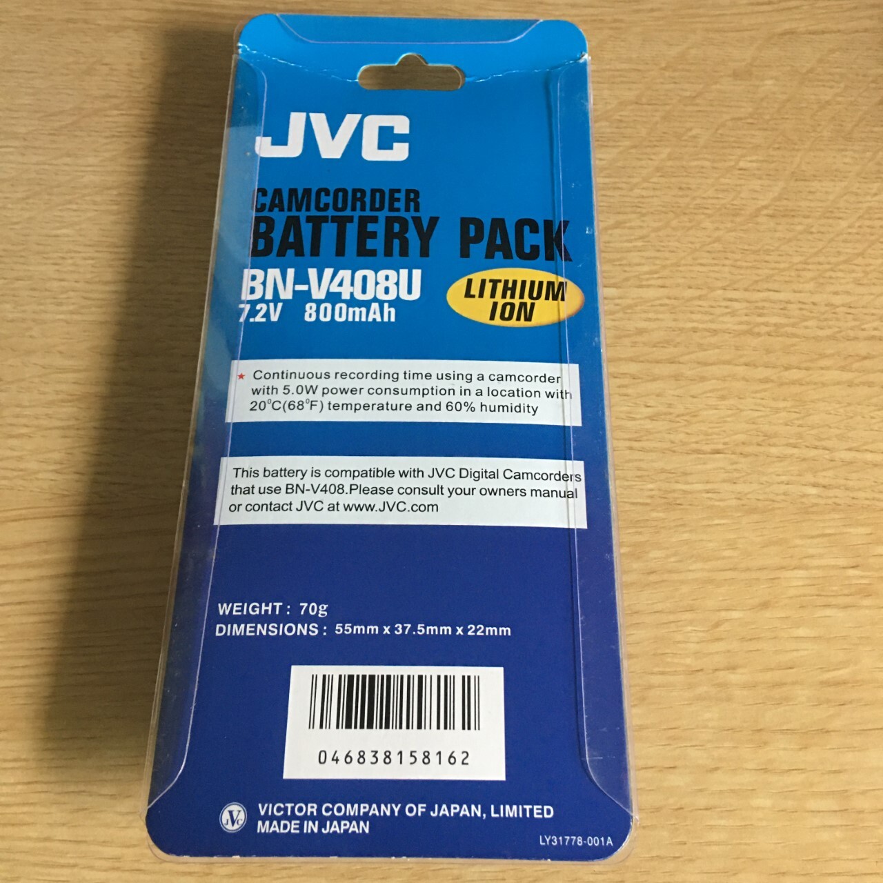 JVC BNV408U 800 mAh LiIon Camcorder Battery for sale online eBay