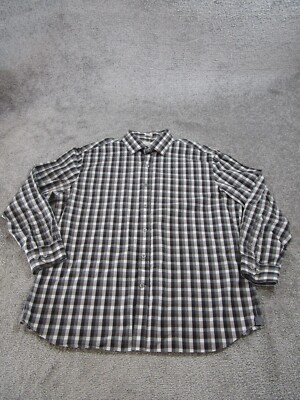 Todd Snyder Shirt Mens 17.5 Button Gray Brown Check Plaid