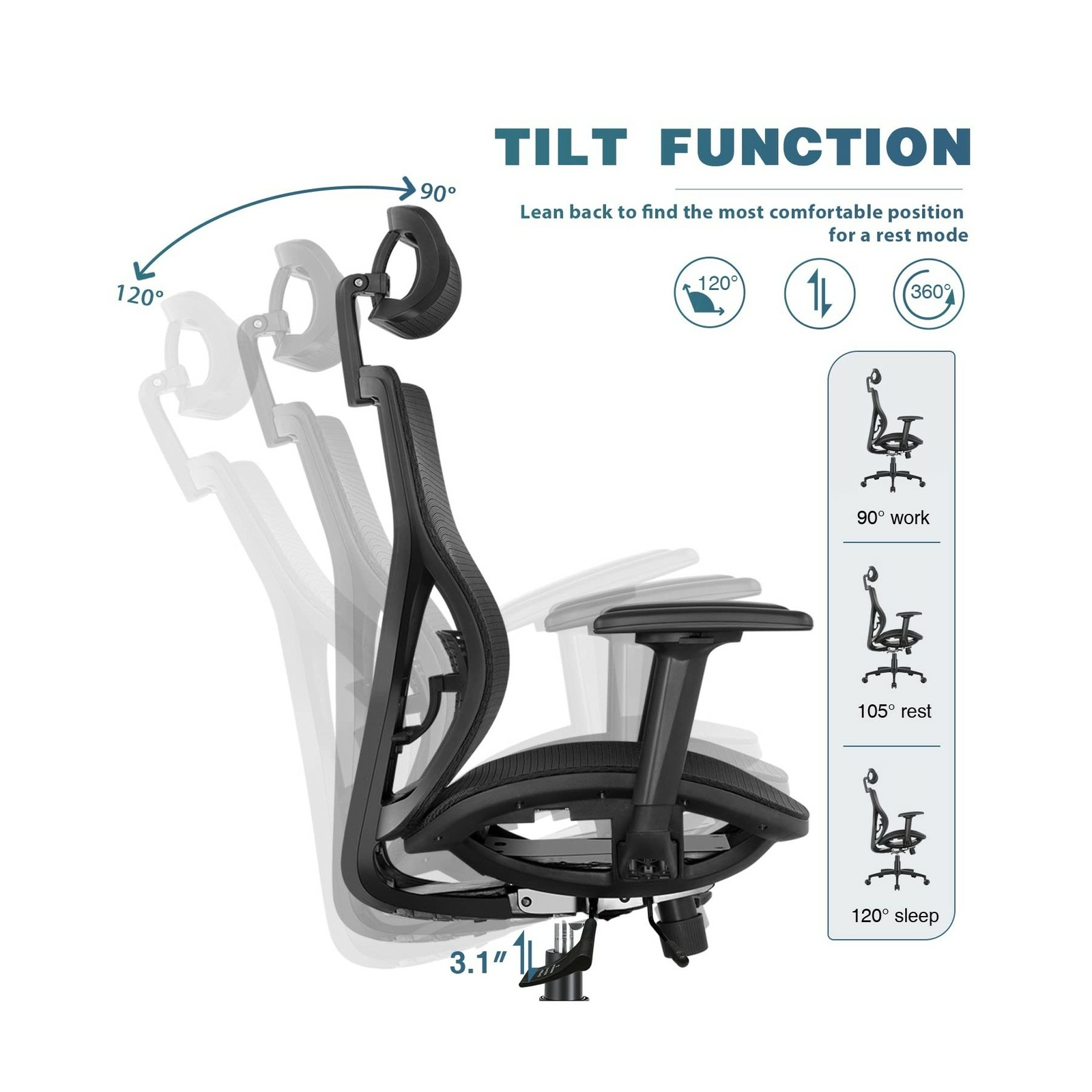 sunnow ergonomic office chair