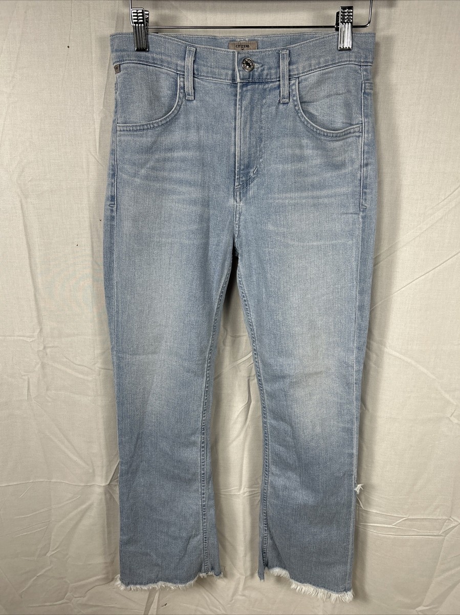 Citizens Of Humanity Drew Fray High Rise Crop Flare Jeans Size 26 New W/  Defect