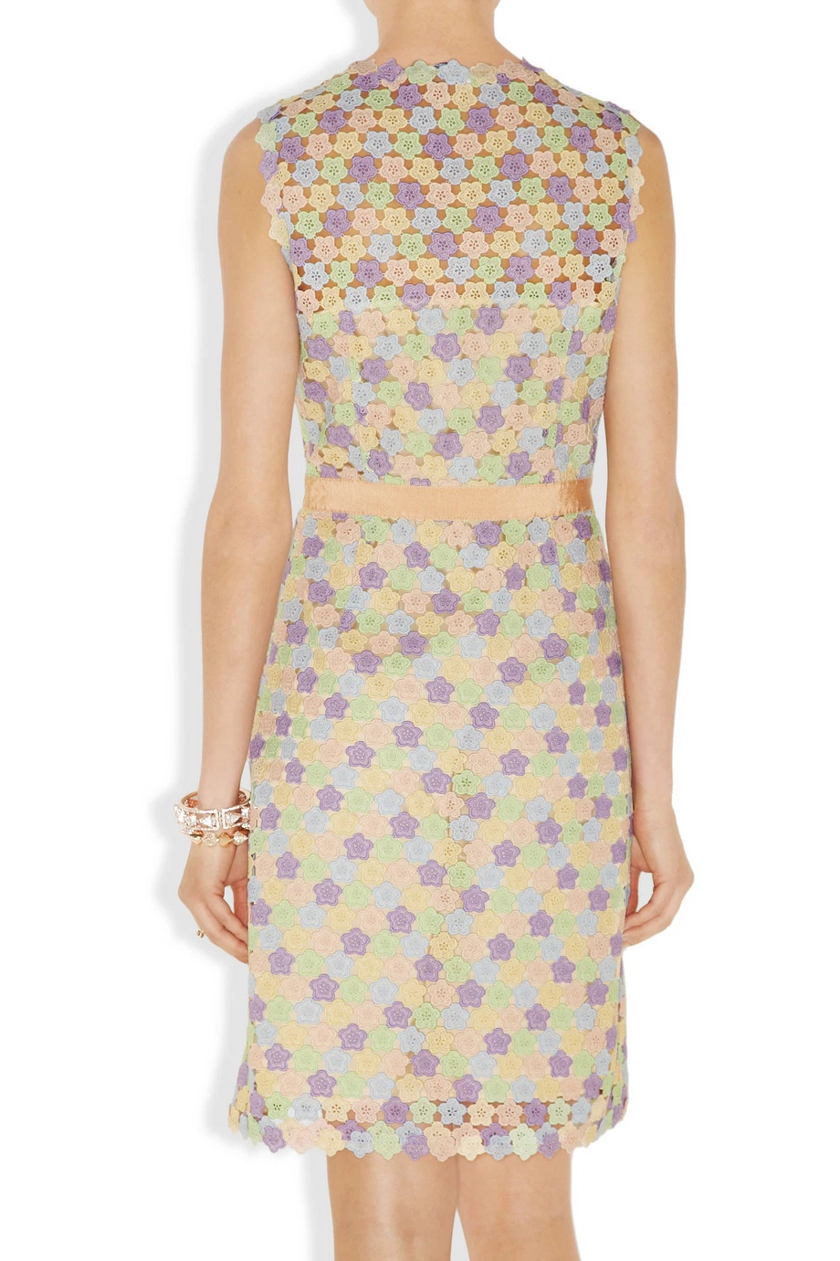 MOSCHINO Abito in fodero macramè floreale economico e chic taglia IT 42!!! VENDITA AL DETTAGLIO 895$ VIBA