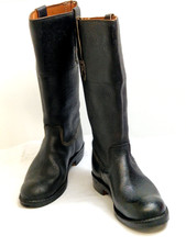 Stivali in pelle stile militare britannico vintage UK 9 EU 43 US 10 stivali da ufficiale