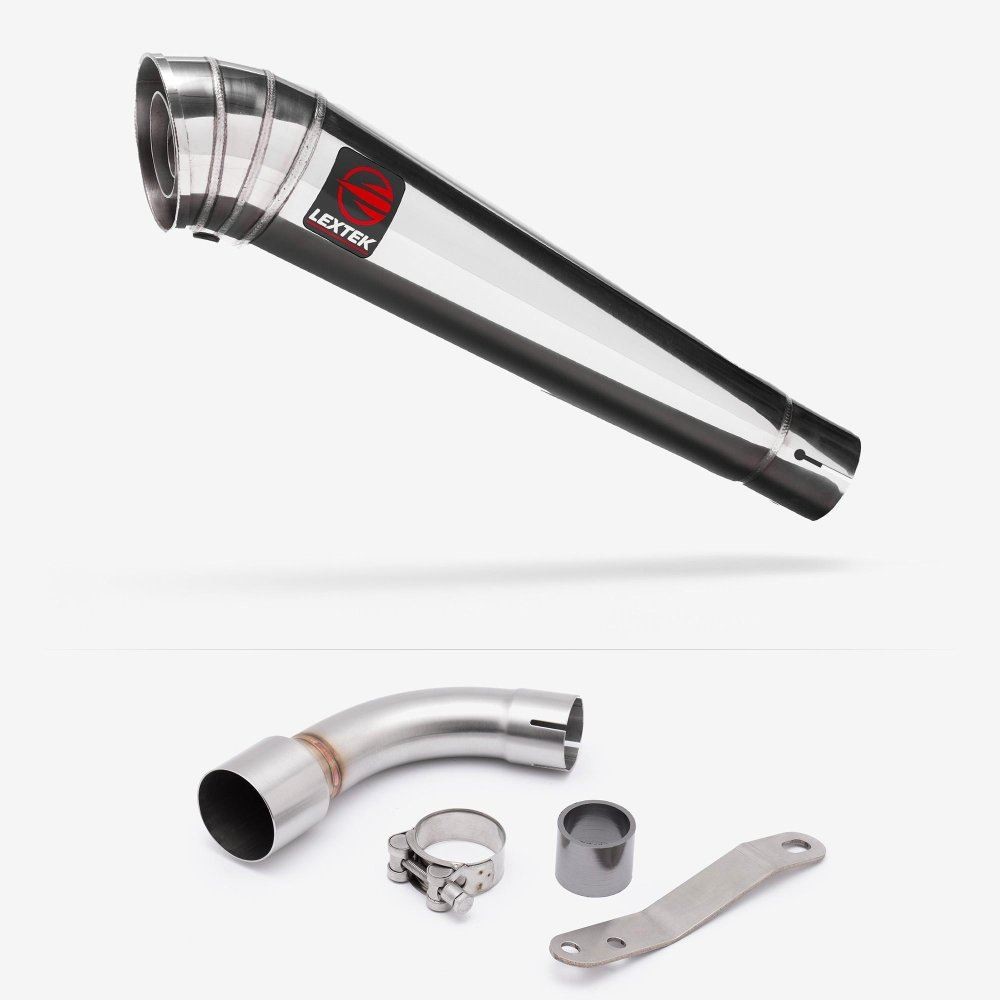 Lextek MP4 S/Steel Megaphone Exhaust & Link Pipe for Benelli TNT 125/135 17-20