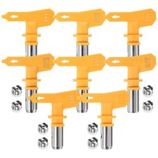 1-Set Paint Sprayer Tips 304 Stainless Steel with 8 Pads Yellow
