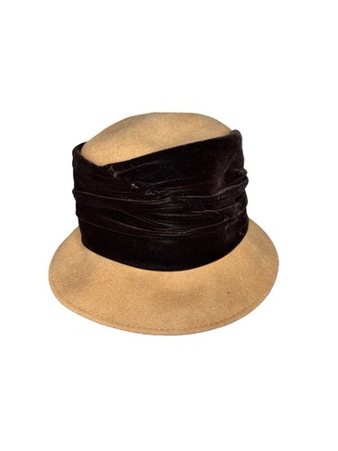 Soprattutto Cappelli Wool And Velour Cloche Hat Made In Italy - Picture 3 of 5
