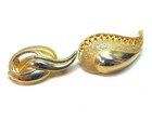 vintage Gold Tone Interlocking Teardrop Openwork Brooches 41.1g — photo 1