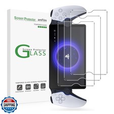 amFilm 3 Pack Tempered Glass Screen Protector for PlayStation Por