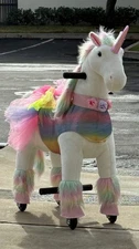 MEDALLION - My Pony Ride On Real Walking Horse - Size 31" - RAINBOW UNICORN