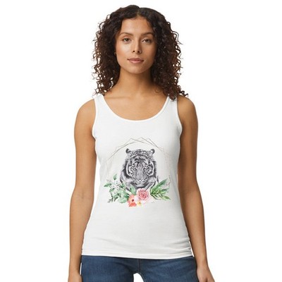 Aquarell Tiger Damen Trägershirt Tank Top Blumen Tier Geschenk für Sie