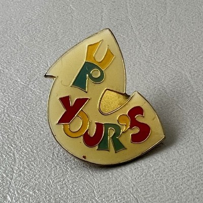 Vintage Gold Tone Up Yours Pin Quotes Funny Novelty Arrow Pointing Up