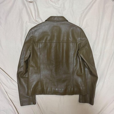 CHRISTOPHE LEMAIRE Leather Jacket Size 2 Olive | eBay