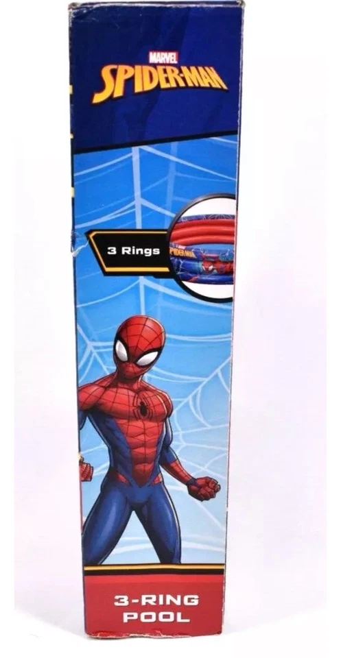 Marvel Spider-Man 3 Ring Inflatable Pool 48 x 48 x 12 inches Ages 2+ NEW - Image 4 of 4