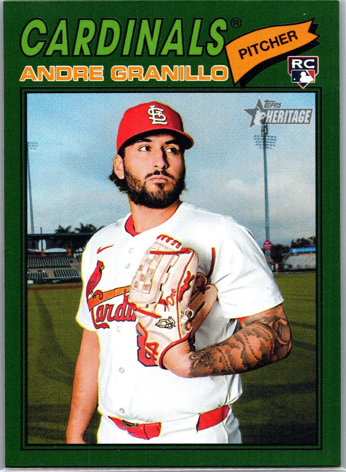 2026 Topps Heritage - Andre Granillo #32 Dark Green Border (RC)