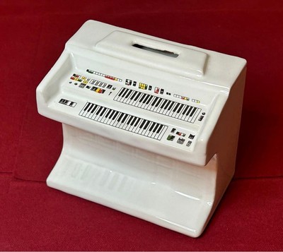 Shimamura Keramik elektronische Orgel Sparschwein, Retro, süß, gebraucht rr1