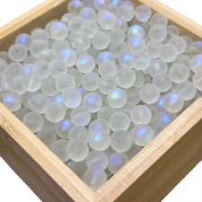 200 Pcs Clear Matte Crystal Glass Beads,Exquisite Mermaid Aurora Small,