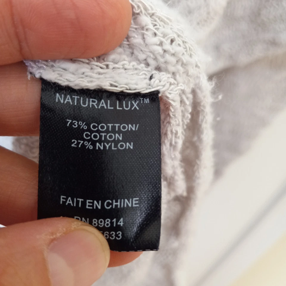 STELLA CARAKASI натуральный люкс хлопок нейлона серый вязаный ассиметричный свитер верхний S/M - Изображение 4 из 4