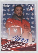 2019 Topps Alliance of American Football Auto Zack Sanchez #AU-ZS Auto 0c2