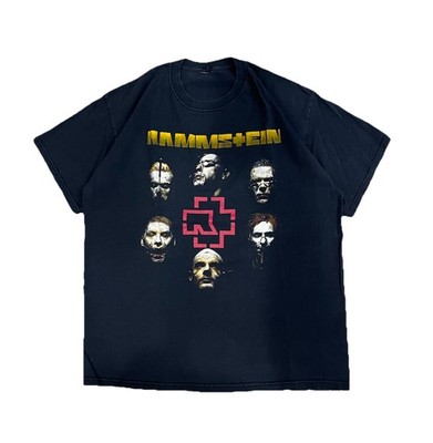 Rammstein Vintage Y2K Metal Rock Band T-Shirt Black, Size Large