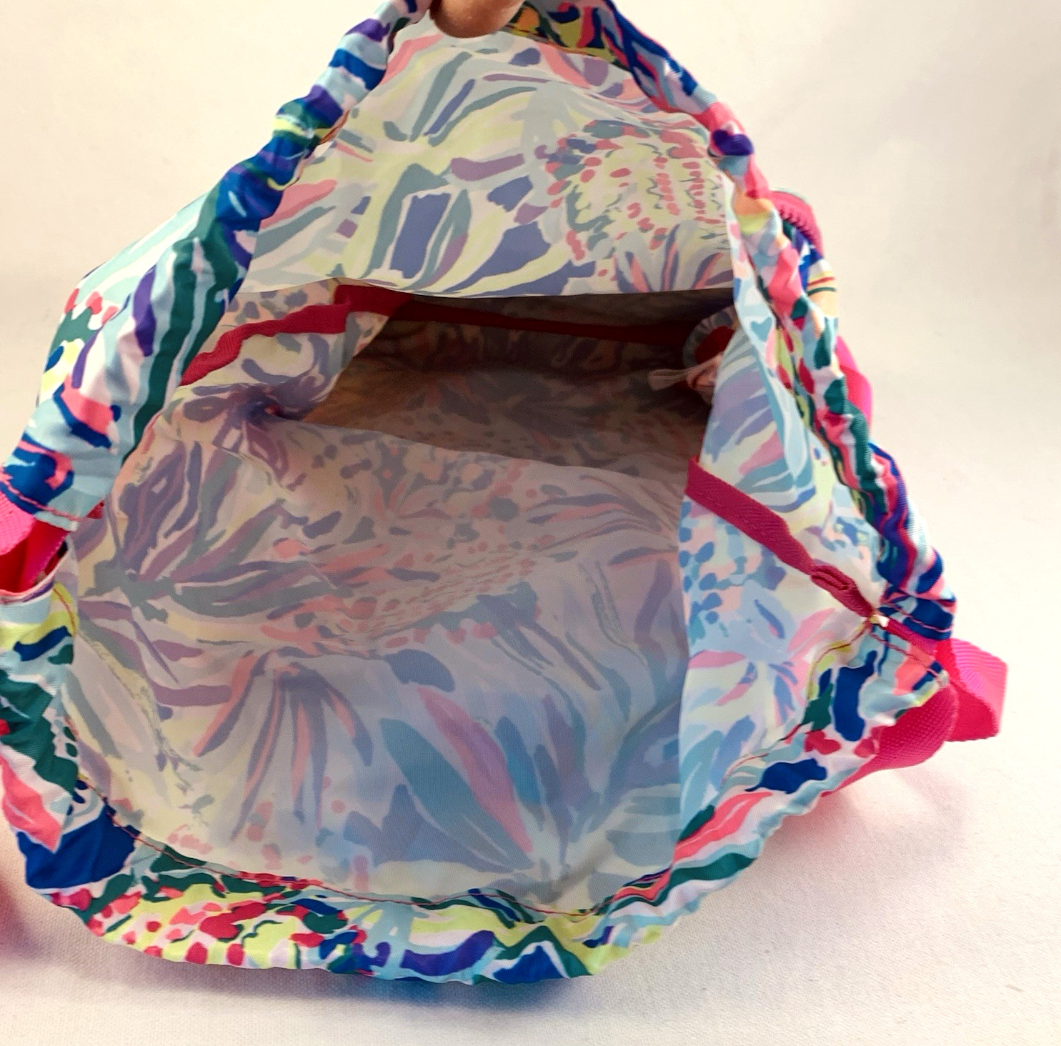 Lilly Pulitzer Backpack Packable Drawstring Beach… - image 9