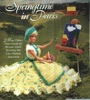 SPRINGTIME IN PARIS FASHION DOLL CROCHET & PLASTIC CANVAS PATTERN INSTRUCTIONS