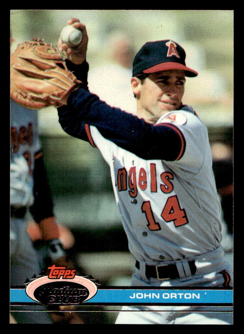 1991 Topps - John Orton Baseball card Los Angeles Angels Raw Trading Card