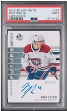 2019 Nick Suzuki Upper Deck SP Authentic Future Watch Auto Rookie /999 PSA 9