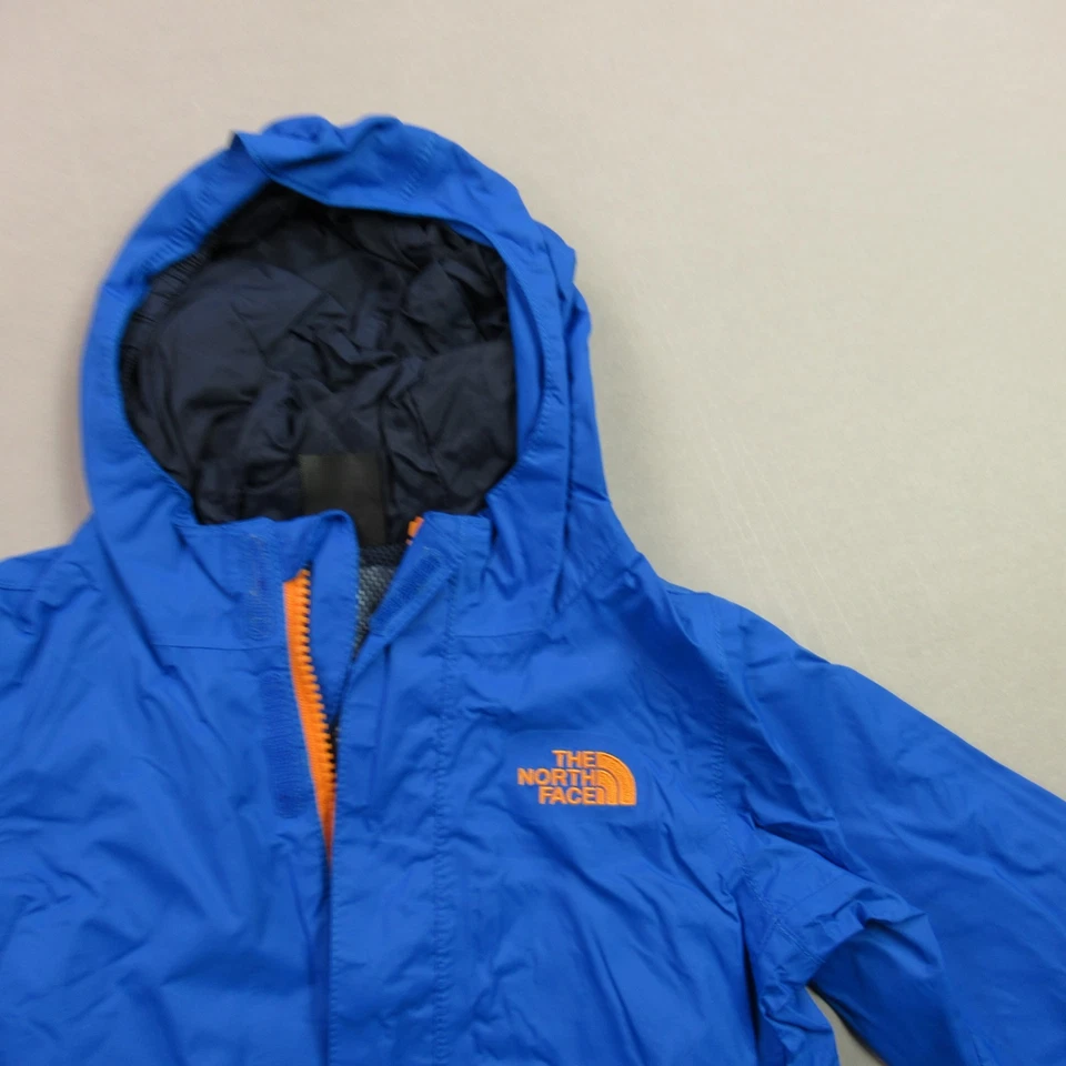 North Face Jacket Boys 2T Long Sleeve Full Zip Pockets Outdoors Hooded Blue - Image 2 of 4