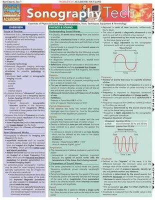 Sonography Tech QuickStudy Laminated - Pamphlet, by Kathryn Almquist - Very Good